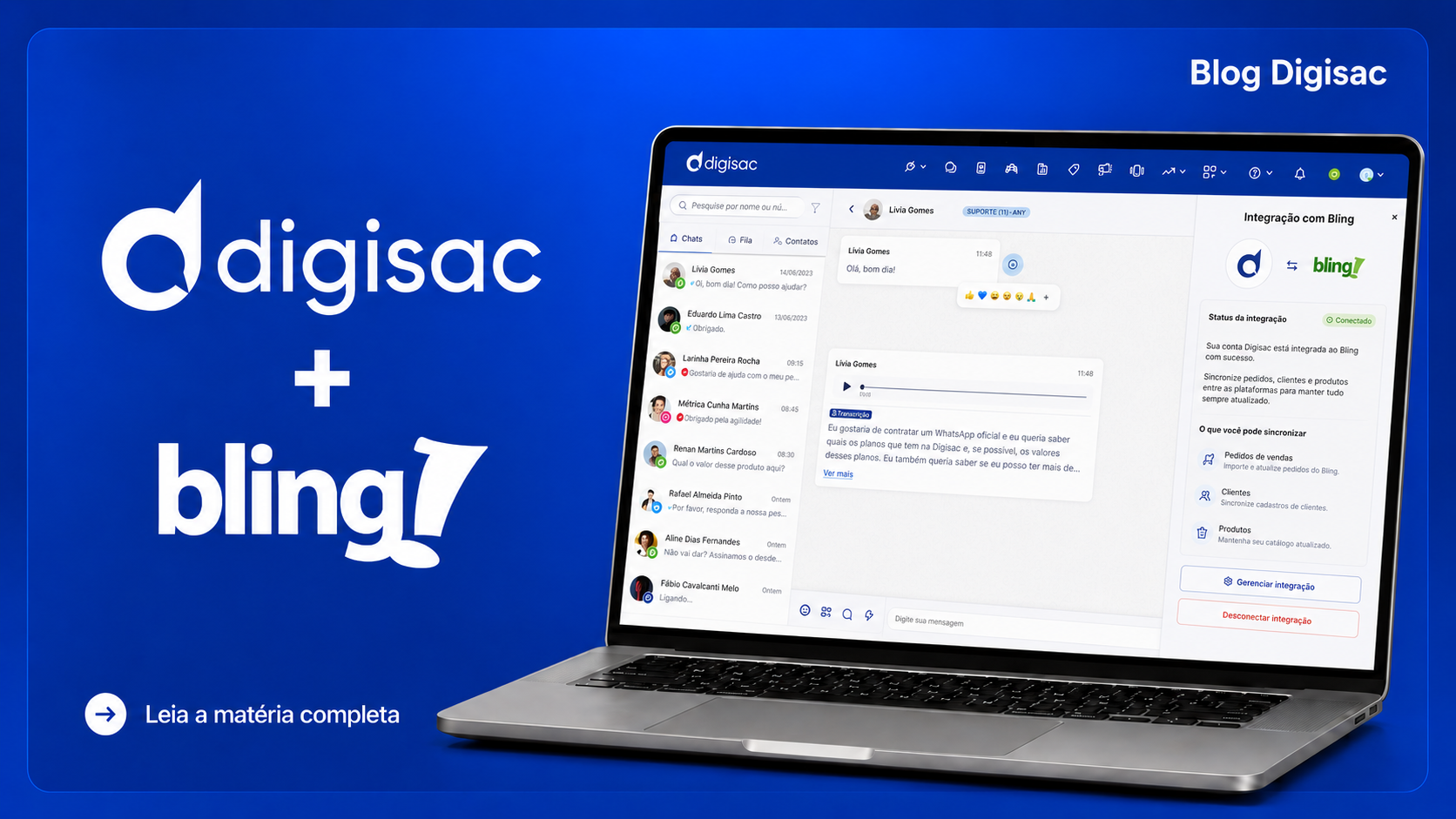 Integração Digisac e Bling: automatize as atualizações de pedidos